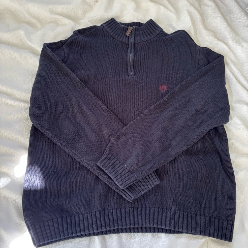 Chaps Men's Navy Zip-Up Sweater